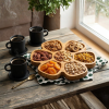 Flower Shaped Wooden Serving Platter image