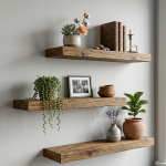 Rustic Floating Wooden Wall Shelves Livelyhomez