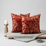 Luxury Red and Gold Cushion Covers livelyhomez