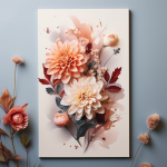 Elegant Pastel Floral Canvas Wall Art