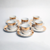 Vintage Gold Ceramic Coffee Cup Set Livelyhomez